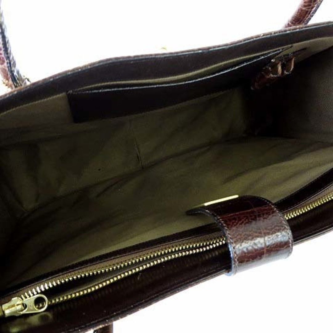 other(アザー)のMAARI ASKEW バッグ ショルダーバッグ クロコ 型押し レザー こげ茶 レディースのバッグ(ショルダーバッグ)の商品写真