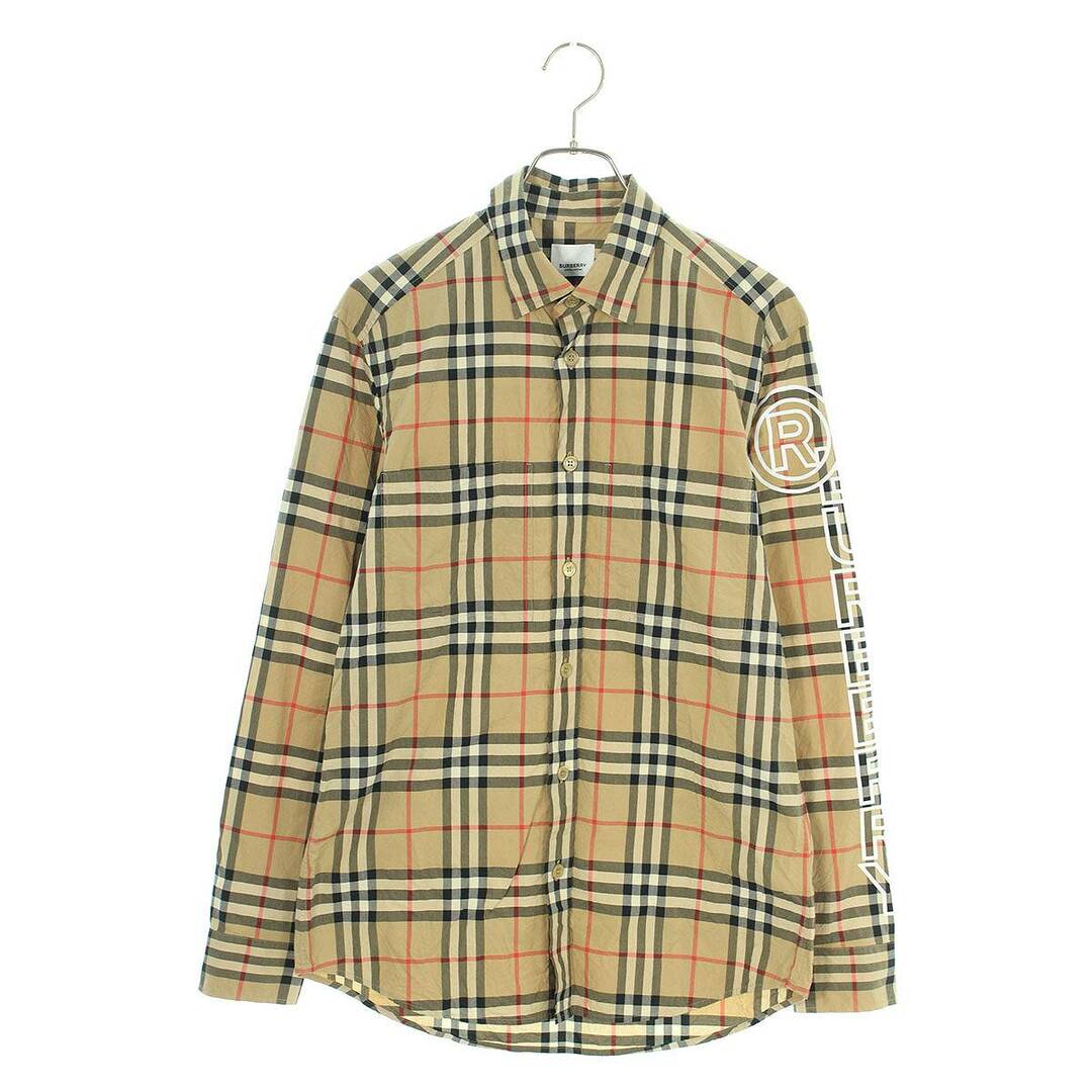 BURBERRY(バーバリー)のバーバリー  8029878 アームロゴプリント ノヴァチェック長袖シャツ メンズ S メンズのトップス(シャツ)の商品写真