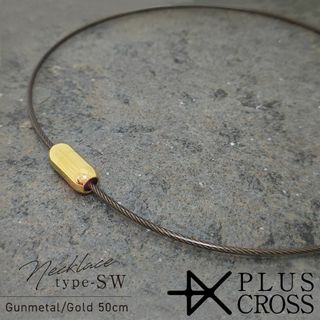 スポーツネックレス PLUSCROSS SW 野球 ゴルフ GM/GD 50cm(ネックレス)