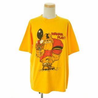 【CRAZYSHIRTS】70s USA製フットボールプリント半袖Tシャツ(Tシャツ/カットソー(半袖/袖なし))