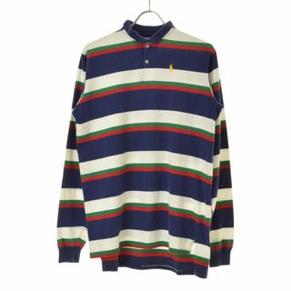 ポロラルフローレン(POLO RALPH LAUREN)の【POLORALPHLAUREN】ボーダー柄ワンポイント長袖ポロシャツ(ポロシャツ)