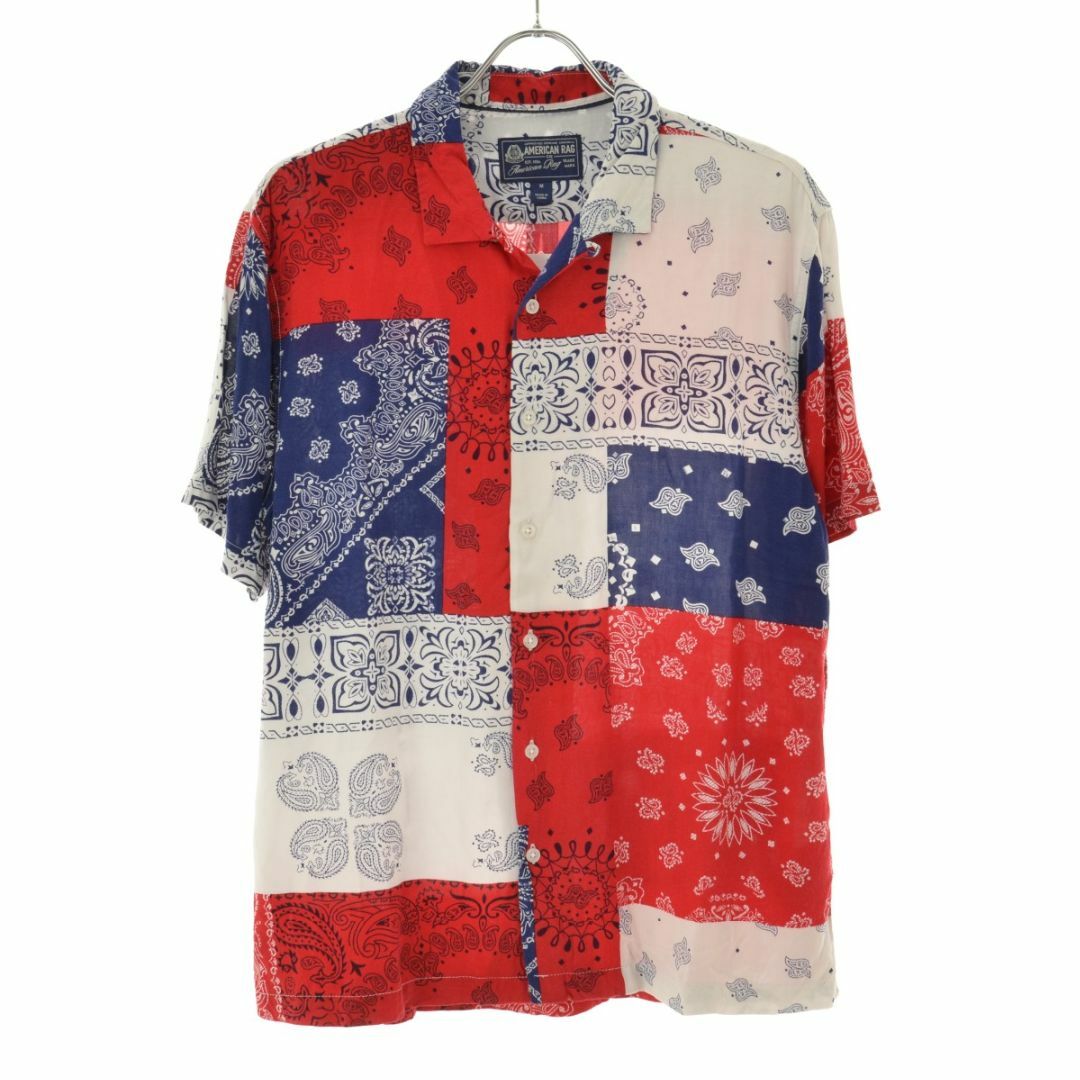 AMERICAN RAG CIE(アメリカンラグシー)の【AMERICANRAGCIE】パッチワークペイズリープリント半袖シャツ メンズのトップス(シャツ)の商品写真