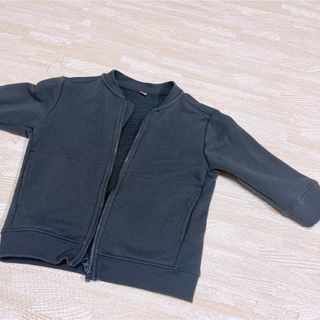 ムジルシリョウヒン(MUJI (無印良品))の【無印良品】ベビー服 80 パーカー チャコール (トレーナー)