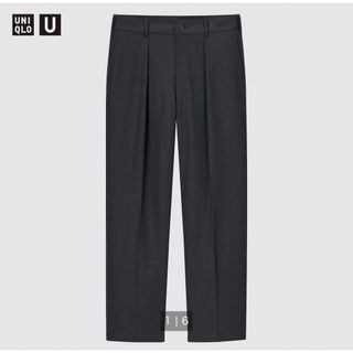 ユニクロ(UNIQLO)のuniqlo u ワイドフィットタックジャージーパンツ 76(スラックス)