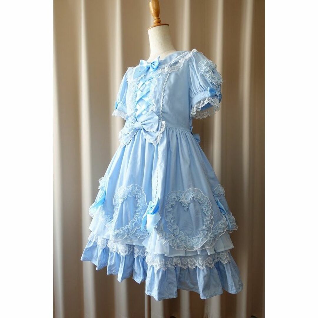 Angelic Pretty(アンジェリックプリティー)のANGELIC PRETTY ワンピース　袖留め　カチューシャ レディースのワンピース(ひざ丈ワンピース)の商品写真