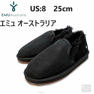 エミュオーストラリア(EMU Australia)の【新品箱付き】EMU Australia　黒　ショートムートン　25cm(ブーツ)