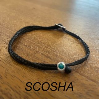 SCOSHA スコーシャ　コードブレスレット　ターコイズ　ブラック