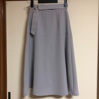 プロポーションボディドレッシング(PROPORTION BODY DRESSING)のプロポーションボディドレッシング　ベルト付きフレアスカート　水色　XS(ひざ丈スカート)