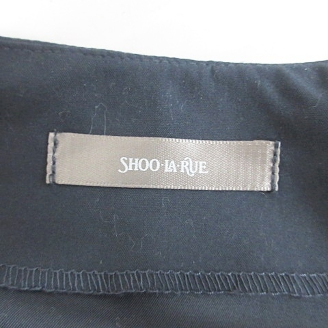 SHOO・LA・RUE(シューラルー)のシューラルー コート ロング ノーカラー Vネック 紺 ネイビー M レディースのジャケット/アウター(その他)の商品写真
