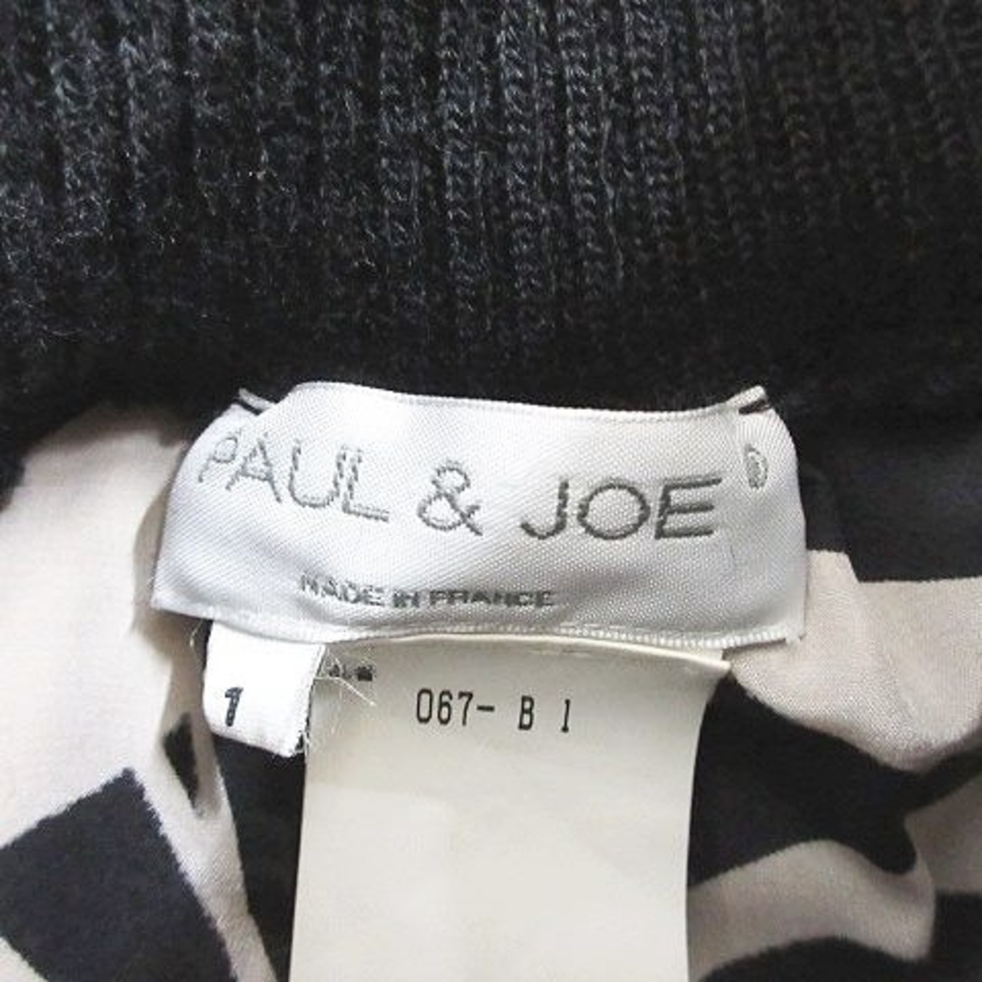 PAUL & JOE(ポールアンドジョー)のポール＆ジョー ブラウス プルオーバー 長袖 タートルネック リブ 花柄 黒 1 レディースのトップス(シャツ/ブラウス(長袖/七分))の商品写真