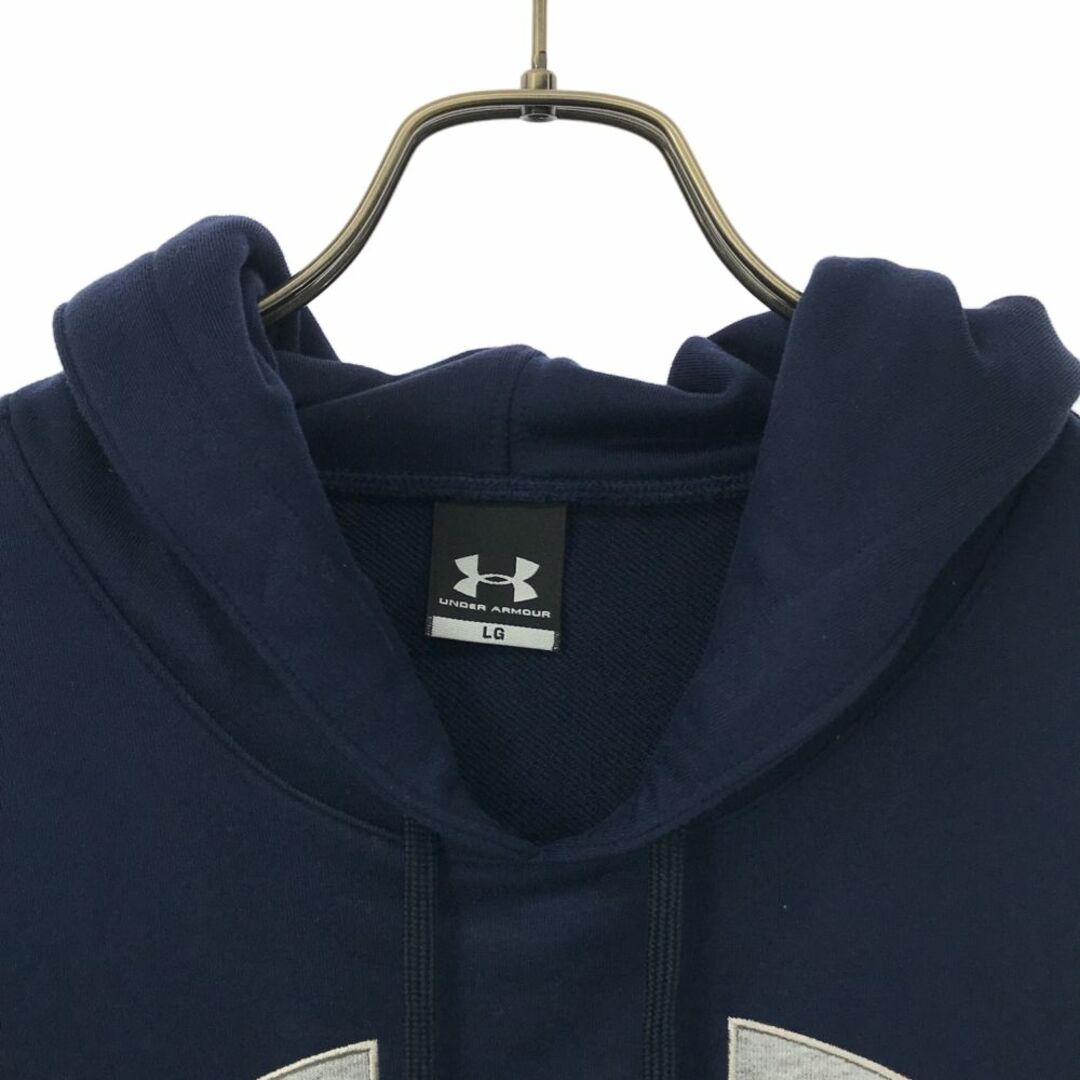 UNDER ARMOUR(アンダーアーマー)のアンダーアーマー 長袖 スウェットパーカー LG ネイビー UNDER ARMOUR メンズ 古着 【240326】 メンズのトップス(パーカー)の商品写真