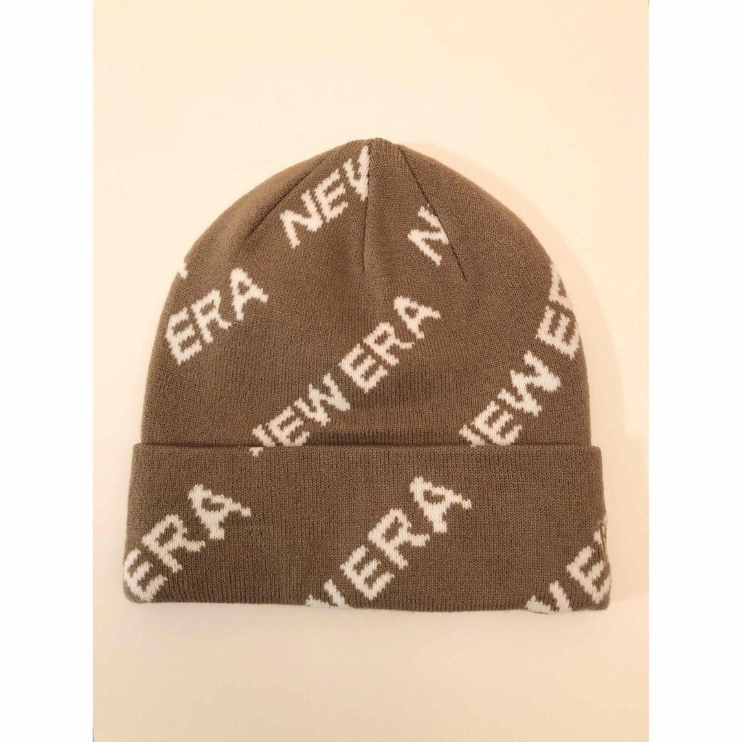 NEW ERA(ニューエラー)の【新品】ベーシック カフニット Logo Monogram ベージュ メンズの帽子(ニット帽/ビーニー)の商品写真