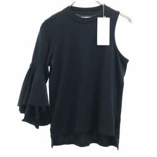 ファセッタズム(FACETASM)の未使用 ファセッタズム 日本製 7分袖 Tシャツ 1 ブラック FACETASM 変形デザイン レディース 古着 【240326】(Tシャツ(長袖/七分))