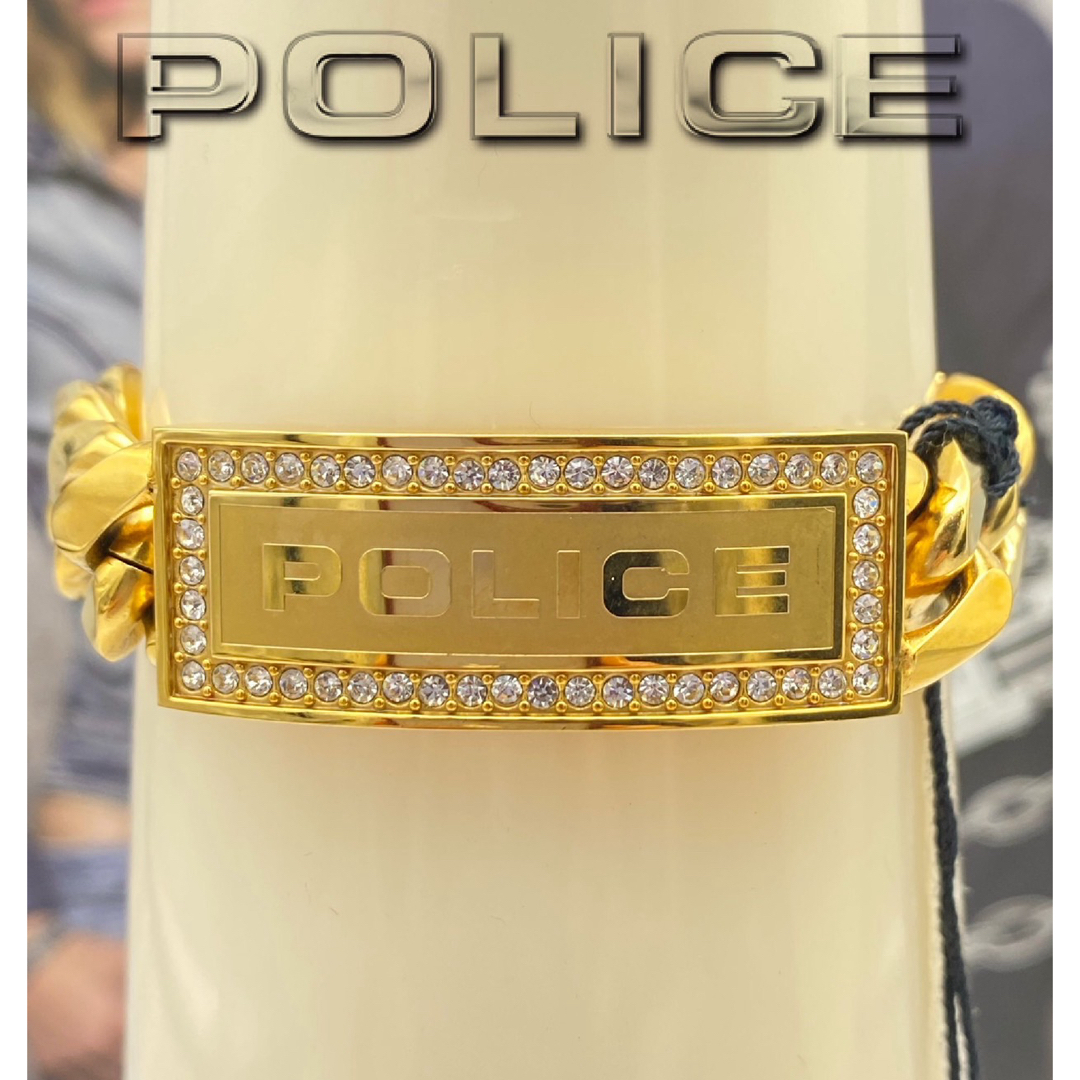 POLICE(ポリス)のPOLICE ポリス　ネックレス　ブレスレット　ステンレス　ゴールド　セット メンズのアクセサリー(ネックレス)の商品写真