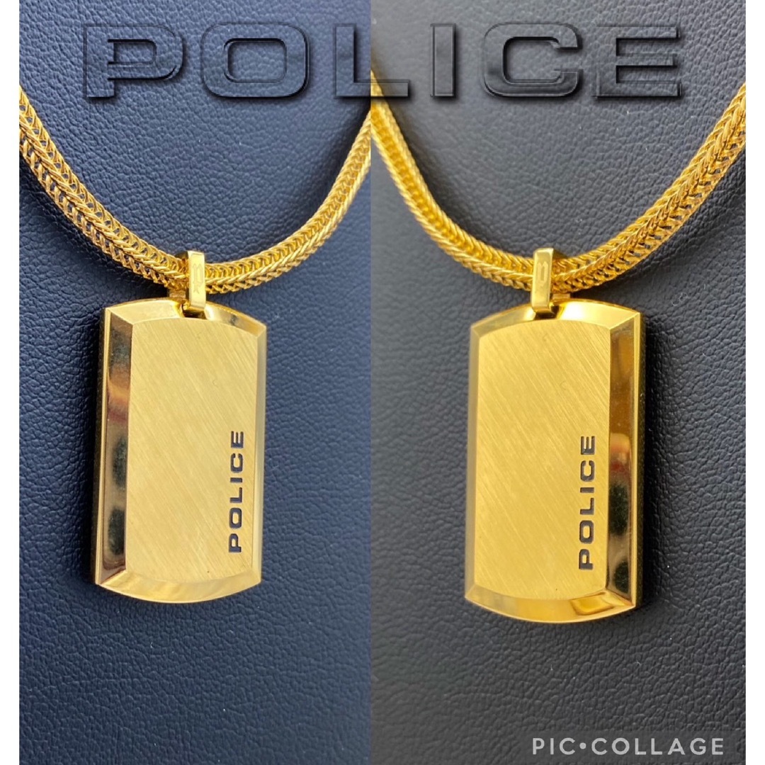 POLICE(ポリス)のPOLICE ポリス　ネックレス　ブレスレット　ステンレス　ゴールド　セット メンズのアクセサリー(ネックレス)の商品写真