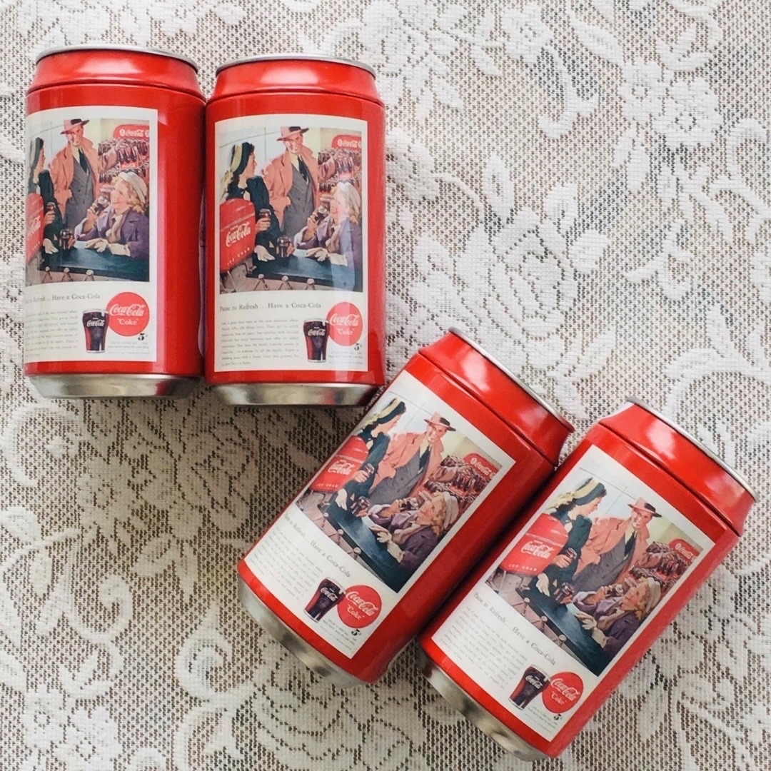 コカコーラ 貯金箱 ペットボトルカバー付 4点セット ブリキ缶 コカコーラ 貯金箱 ペットボトルカバー付 4点セット ブリキ缶