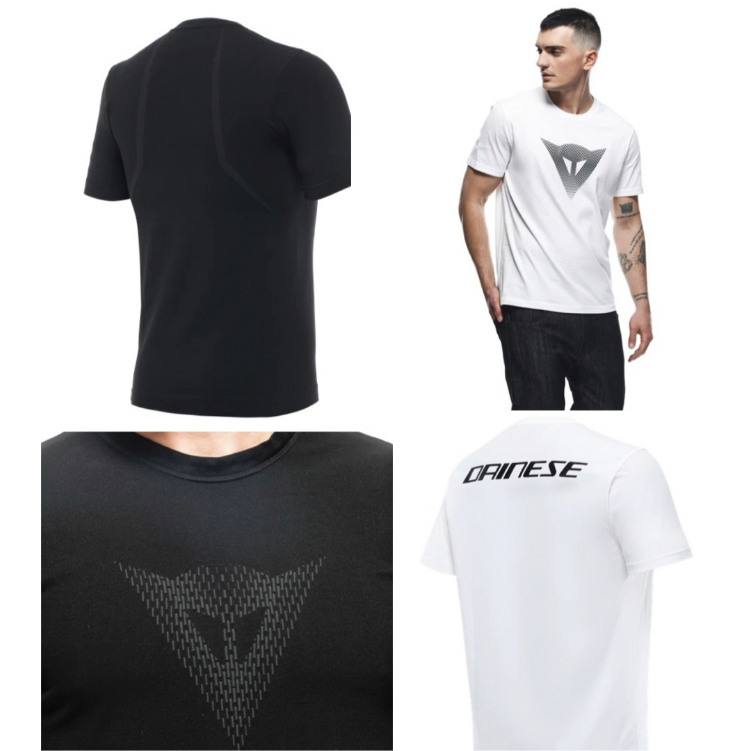 DANESE(ダネーゼ)のダイネーゼQUICK DRY TEE（黒）＆T-SHIRT LOGO（白）2枚組 自動車/バイクのバイク(装備/装具)の商品写真