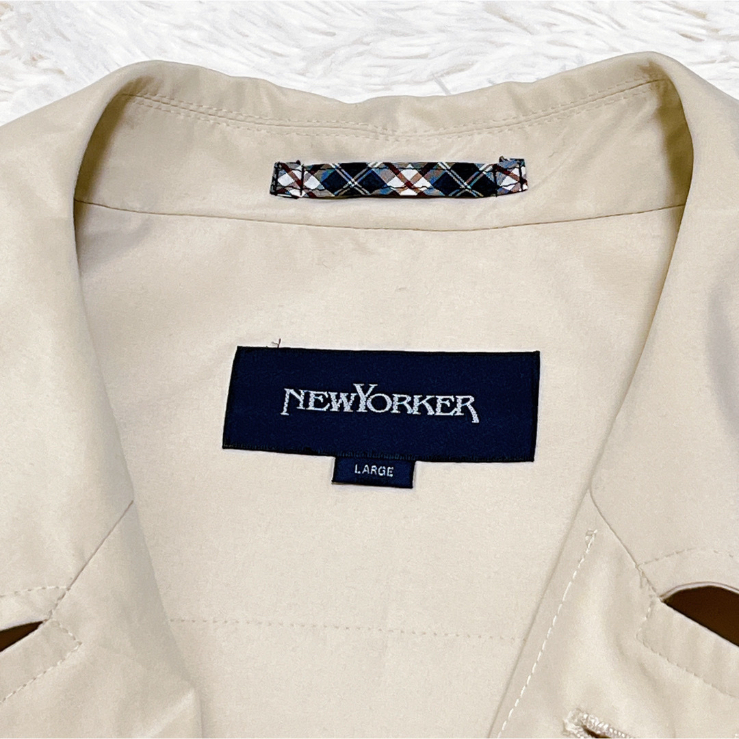 NEWYORKER(ニューヨーカー)のNEWYORKER ステンカラー ベージュ レインコート 大きいサイズ レディースのジャケット/アウター(トレンチコート)の商品写真