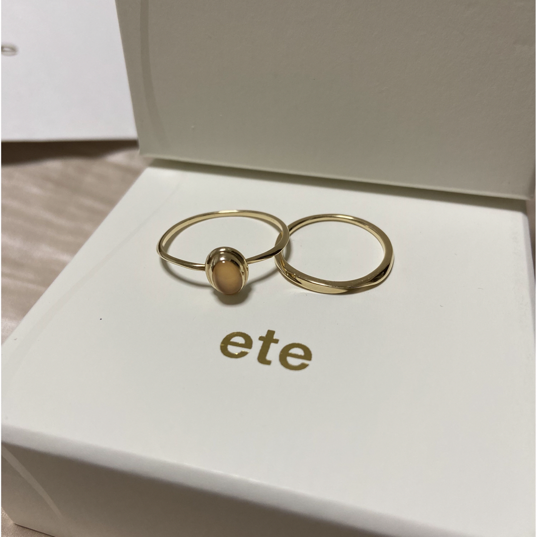 ete(エテ)の【セット】ete K10YG ヴェール ナチュラルストーン リング レディースのアクセサリー(リング(指輪))の商品写真