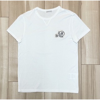 MONCLER - ［新品同様］モンクレール　ダブルワッペン　Tシャツ　ホワイト　M