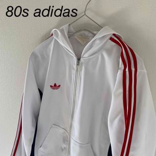 アディダス(adidas)の80sadidasアディダストラックジャケットジャージパーカーレディースホワイト(パーカー)