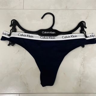 カルバンクライン(Calvin Klein)の新品未使用　カルバンクライン Tバック　ウェストロゴ　タンガ　S(ショーツ)