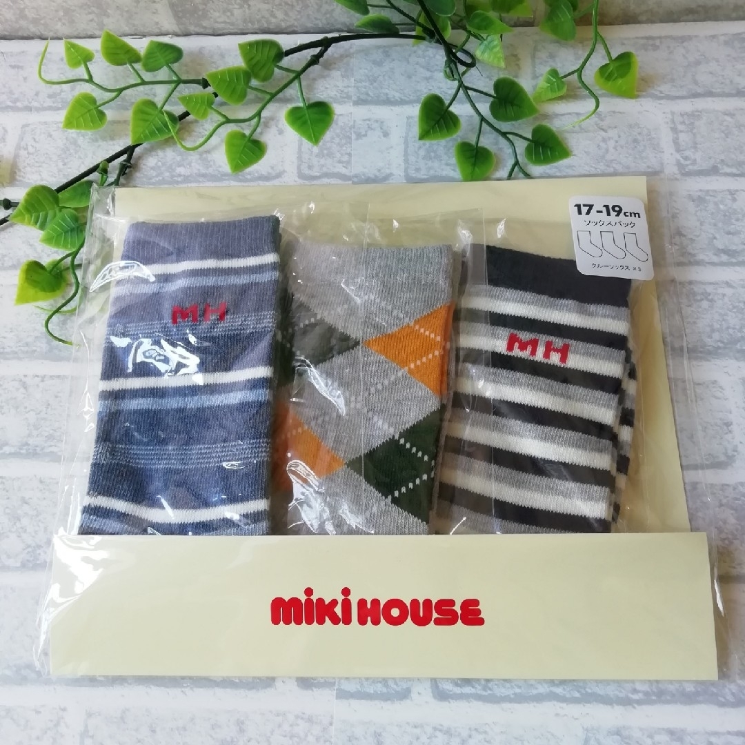 mikihouse(ミキハウス)のミキハウス　ソックス　靴下　17～19㎝　新品未使用 キッズ/ベビー/マタニティのこども用ファッション小物(靴下/タイツ)の商品写真