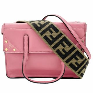 フェンディ(FENDI)の【限定価格】FENDI フェンディ 2WAY フリップスモール ハンドバッグ ショルダーバッグ 肩掛け 斜め掛け 3WAY 鞄 かばん 8BT306 レザー    ピンク ゴールド金具 レディース【中古品】(ショルダーバッグ)