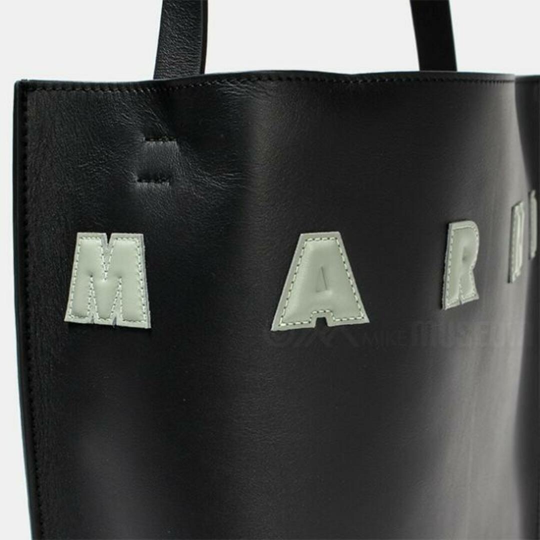 Marni(マルニ)の【新品未使用】 MARNI マルニ ホーボーバッグ ハンドバッグ パッチ付き レザー製 Museo SHMP0111U0P6483 【BLACK/STEPPE】 レディースのバッグ(ハンドバッグ)の商品写真