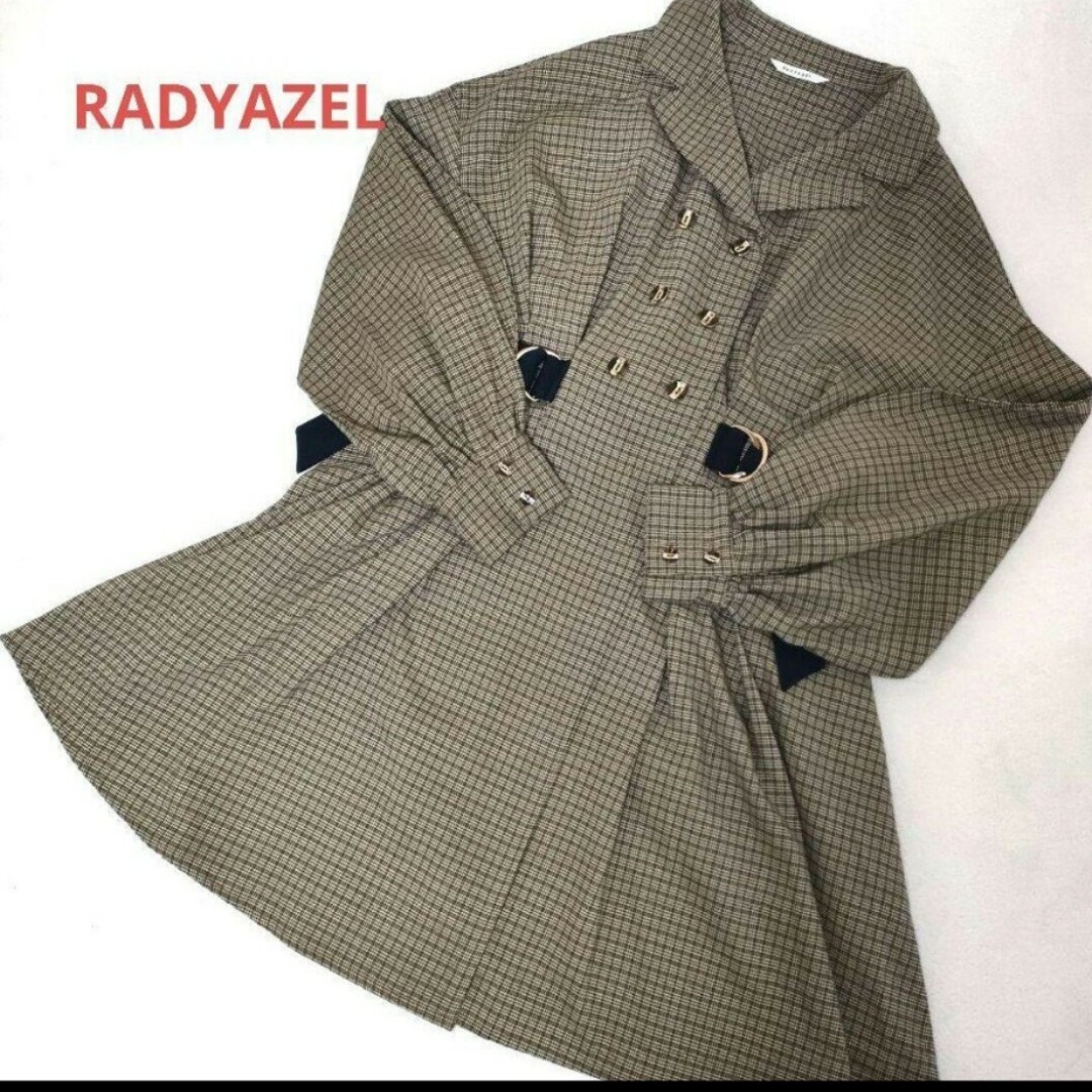 REDYAZEL(レディアゼル)の【お値下げ歓迎】RADYAZEL レディアゼル　チェック柄膝丈ワンピース レディースのワンピース(ひざ丈ワンピース)の商品写真