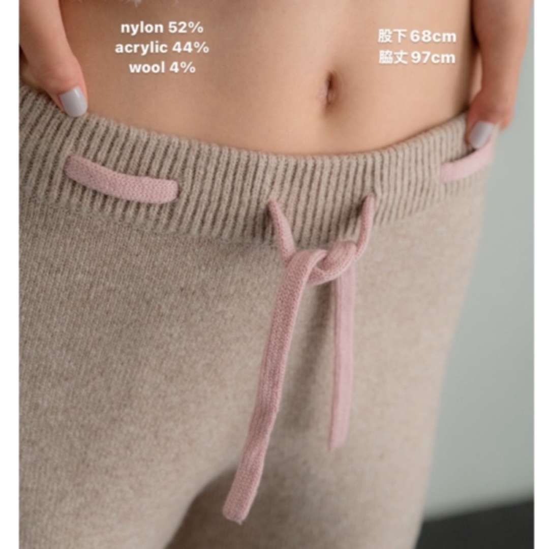 Demi-Luxe BEAMS(デミルクスビームス)のmoose's／stitch ribbon pants レディースのパンツ(カジュアルパンツ)の商品写真