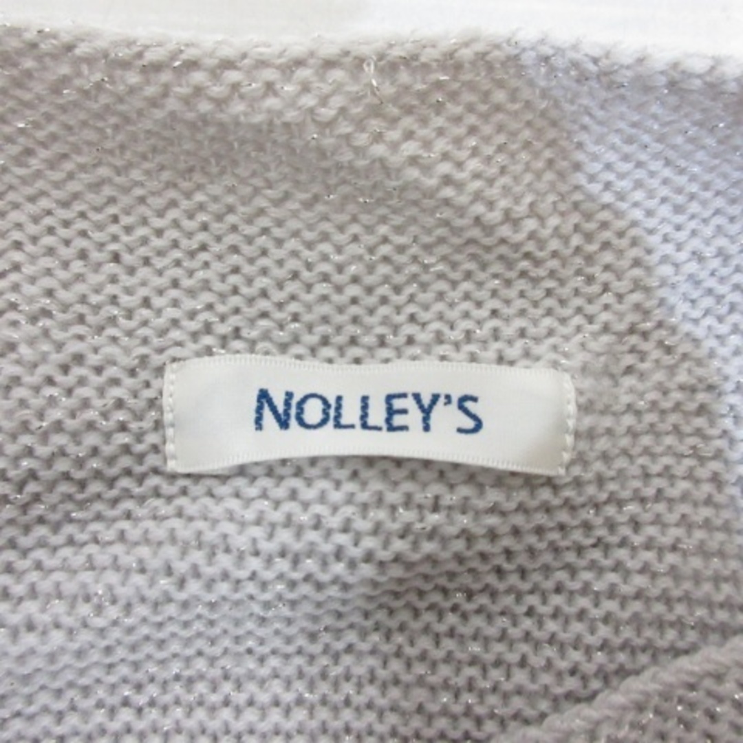 NOLLEY'S(ノーリーズ)のノーリーズ Nolley's 長袖 ラメ ウール ニット セーター 38グレー レディースのトップス(ニット/セーター)の商品写真