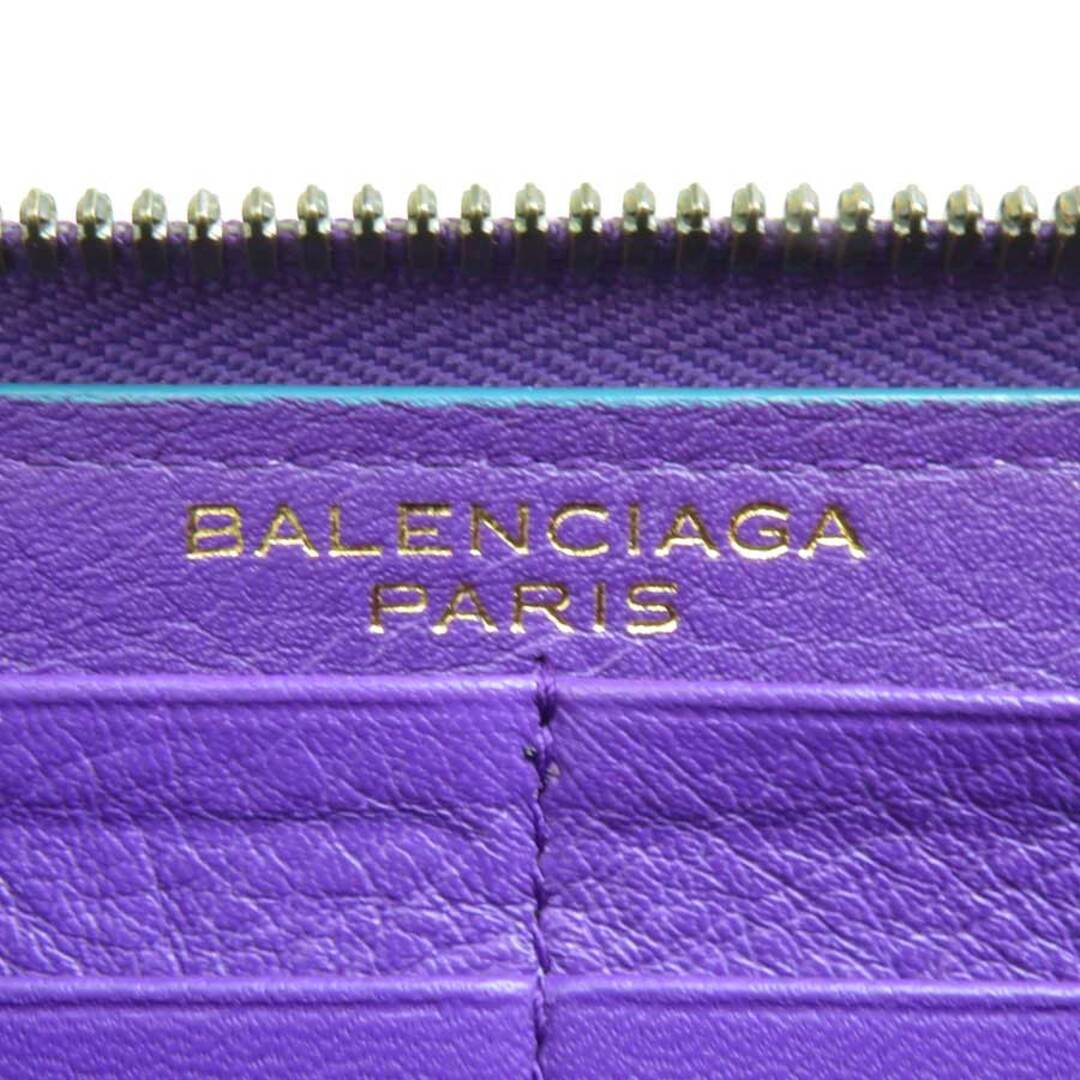 Balenciaga(バレンシアガ)のバレンシアガ BALENCIAGA ラウンドファスナー長財布 レザー パープル×ブルー ユニセックス 送料無料【中古】 h30161f レディースのファッション小物(財布)の商品写真