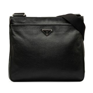 PRADA - 美品 プラダ 三角ロゴプレート 斜め掛け ショルダーバッグ レザー レディース PRADA 【1-0141845】