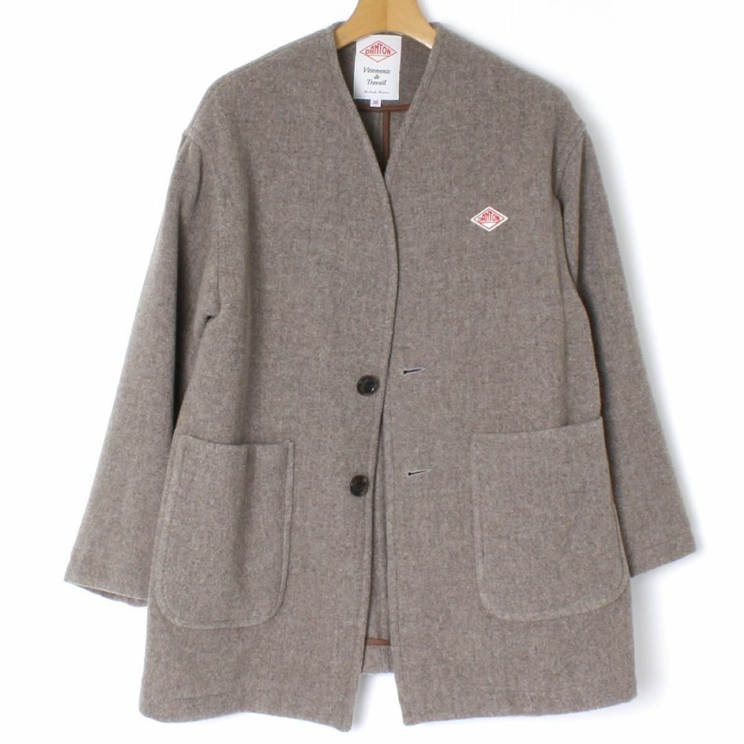 DANTON(ダントン)のDANTON COLLARLESS V NECK COAT Vネックコート  レディースのジャケット/アウター(その他)の商品写真