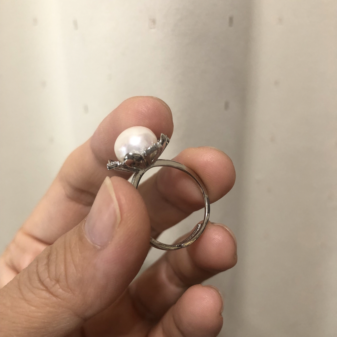 淡水パール　真珠　指輪　リング レディースのアクセサリー(リング(指輪))の商品写真