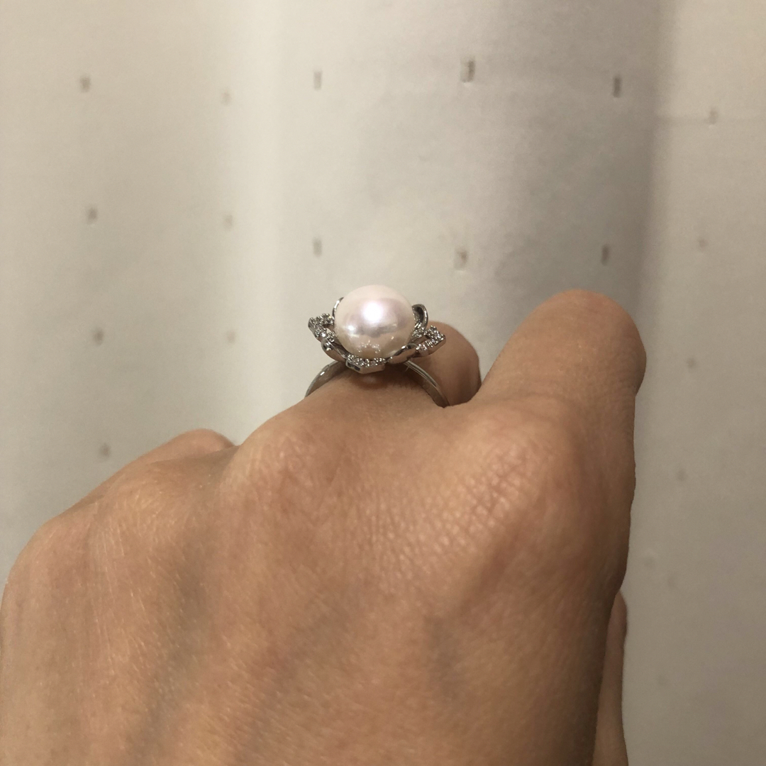 淡水パール　真珠　指輪　リング レディースのアクセサリー(リング(指輪))の商品写真