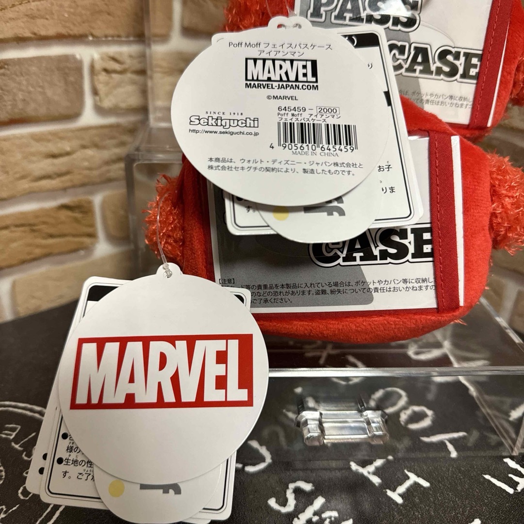 MARVEL(マーベル)のMARVEL  ポフモフ  フェイスパスケース  アイアンマン　2個セット エンタメ/ホビーのおもちゃ/ぬいぐるみ(キャラクターグッズ)の商品写真