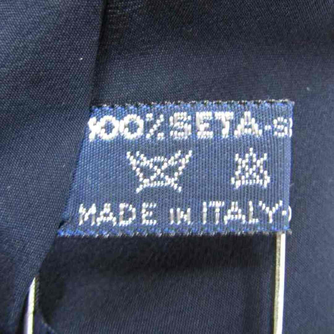mila schon(ミラショーン)のミラショーン ブランドネクタイ ロゴ ストライプ柄 シルク イタリア製 メンズ ネイビー mila schon メンズのファッション小物(ネクタイ)の商品写真