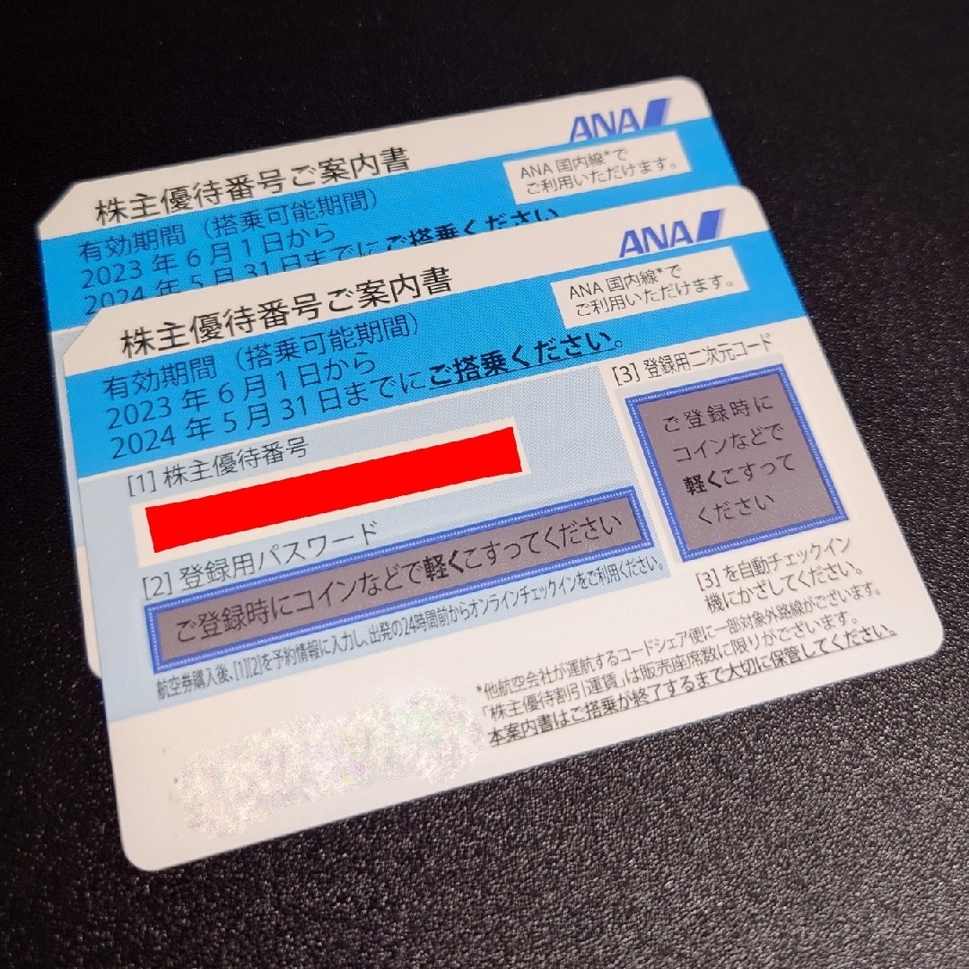 ANA(全日本空輸)(エーエヌエー(ゼンニッポンクウユ))のANA株主優待券 2枚 + 優待冊子 チケットの優待券/割引券(その他)の商品写真