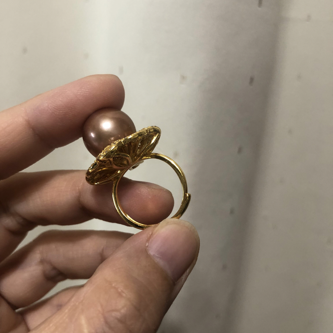 淡水パール　真珠　指輪　リング　傷あり レディースのアクセサリー(リング(指輪))の商品写真