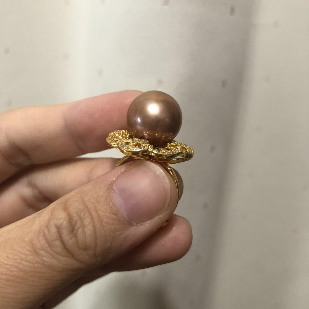 淡水パール　真珠　指輪　リング　傷あり レディースのアクセサリー(リング(指輪))の商品写真