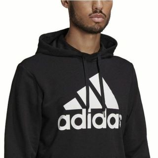 アディダス(adidas)の【新品】アディダス カジュアル エッセンシャルズ スウェット パーカー 黒 M(パーカー)