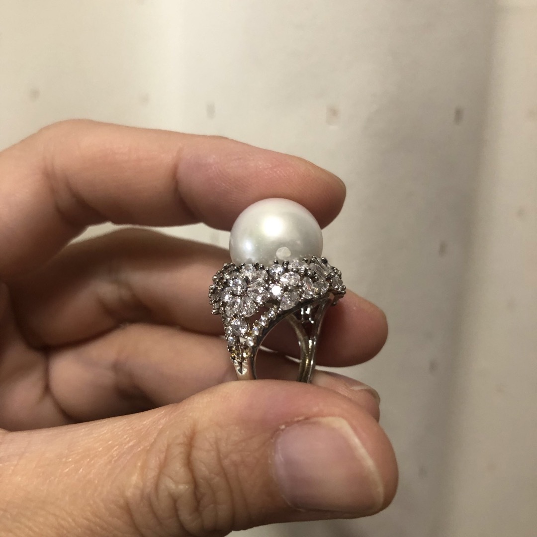 淡水パール　真珠　指輪　リング　訳あり レディースのアクセサリー(リング(指輪))の商品写真