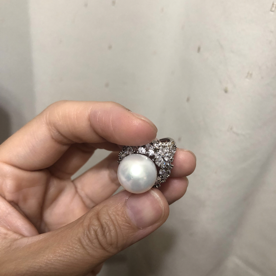 淡水パール　真珠　指輪　リング　訳あり レディースのアクセサリー(リング(指輪))の商品写真