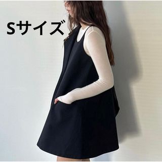 CLANE THIN STRAP A LINE TOPS BLACK(カットソー(半袖/袖なし))