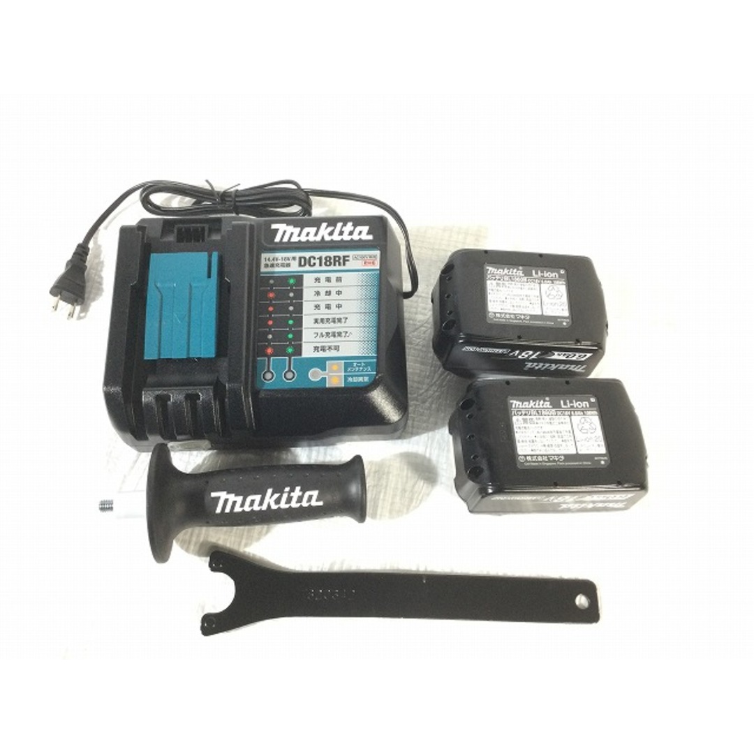 Makita(マキタ)の☆未使用品☆ makita マキタ 18V 125mm 充電式ディスクグラインダ GA518DRGX 青/ブルー バッテリー2個(6.0Ah)充電器+ケース 88171 自動車/バイクのバイク(工具)の商品写真