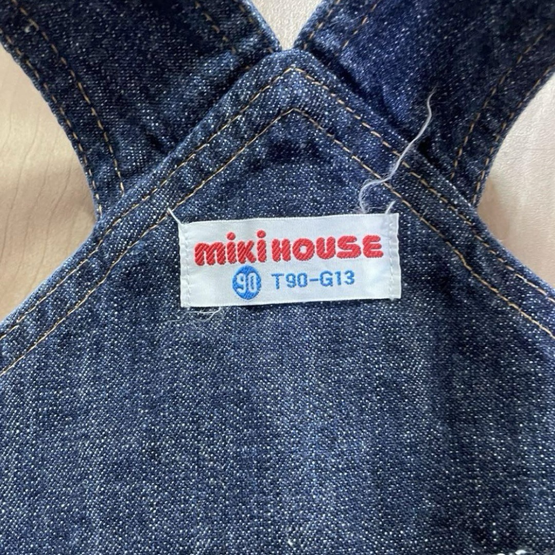 mikihouse(ミキハウス)のミキハウス　デニムオーバーオール　90cm キッズ/ベビー/マタニティのキッズ服男の子用(90cm~)(その他)の商品写真