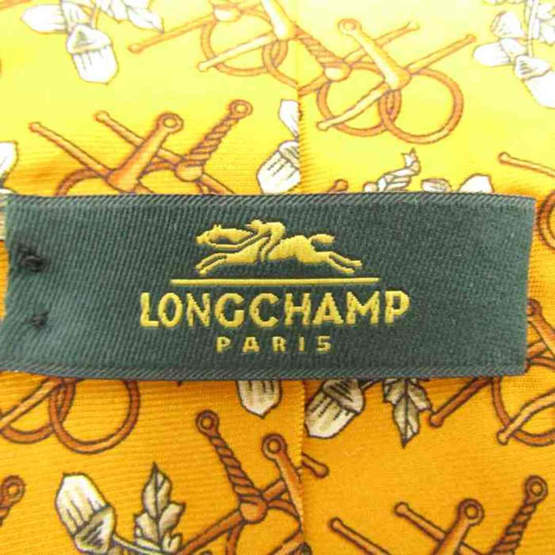 LONGCHAMP(ロンシャン)のロンシャン ブランドネクタイ 総柄 ドット ドングリ シルク イタリア製 メンズ オレンジ Longchamp メンズのファッション小物(ネクタイ)の商品写真