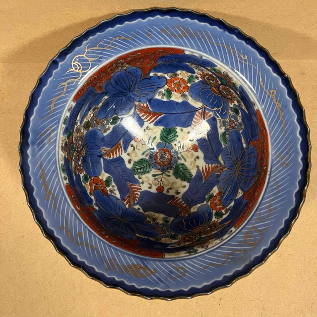 訳あり 時代物 九谷焼 色絵華画 丼鉢 菓子鉢 金継ぎ用 陶器 陶芸 美術 骨董 エンタメ/ホビーの美術品/アンティーク(陶芸)の商品写真